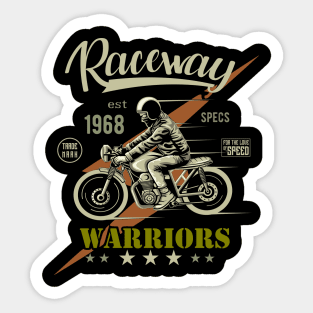 Raceway Warrios motorbike 1968 vintage biker Sticker